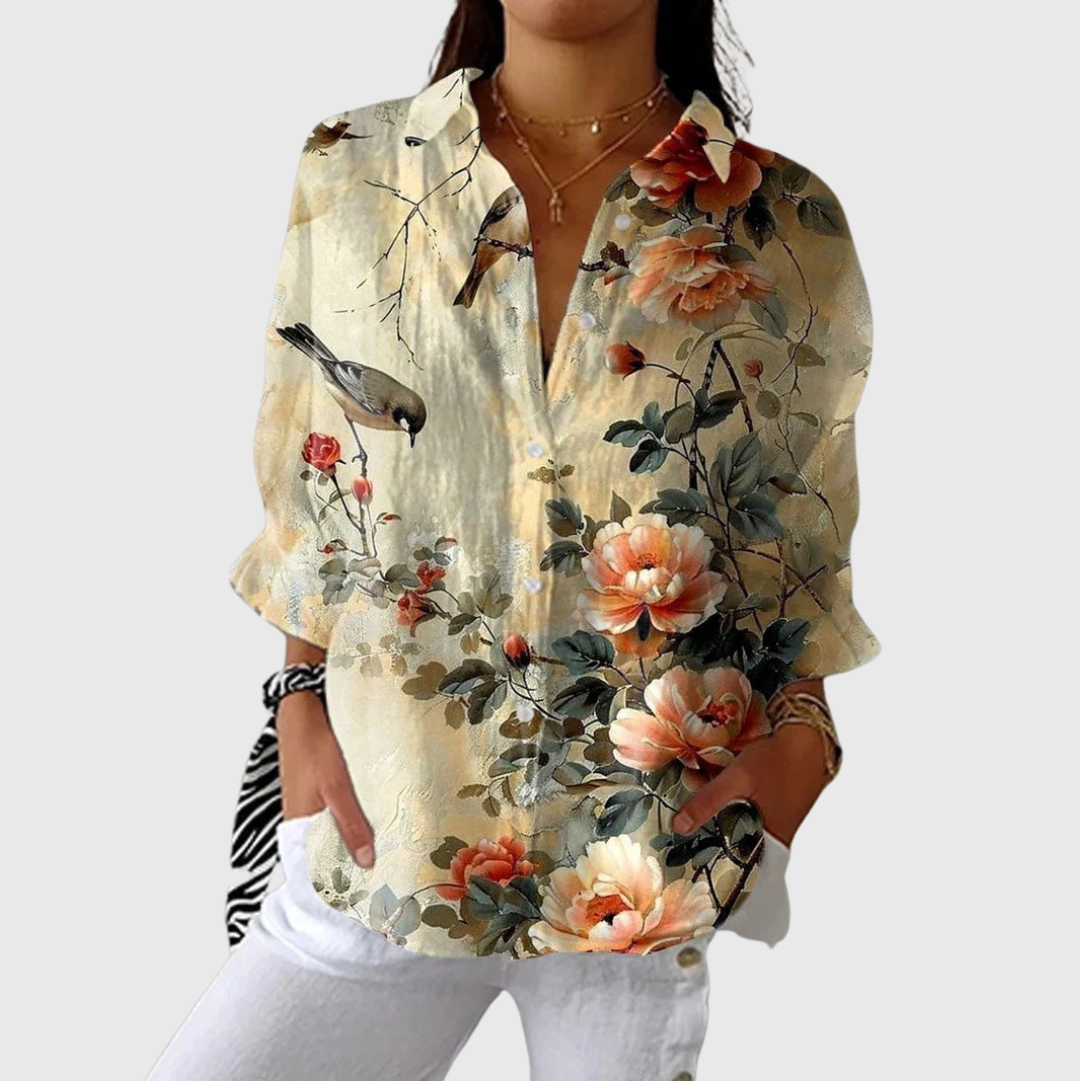 Lichte en kleurrijke printblouse