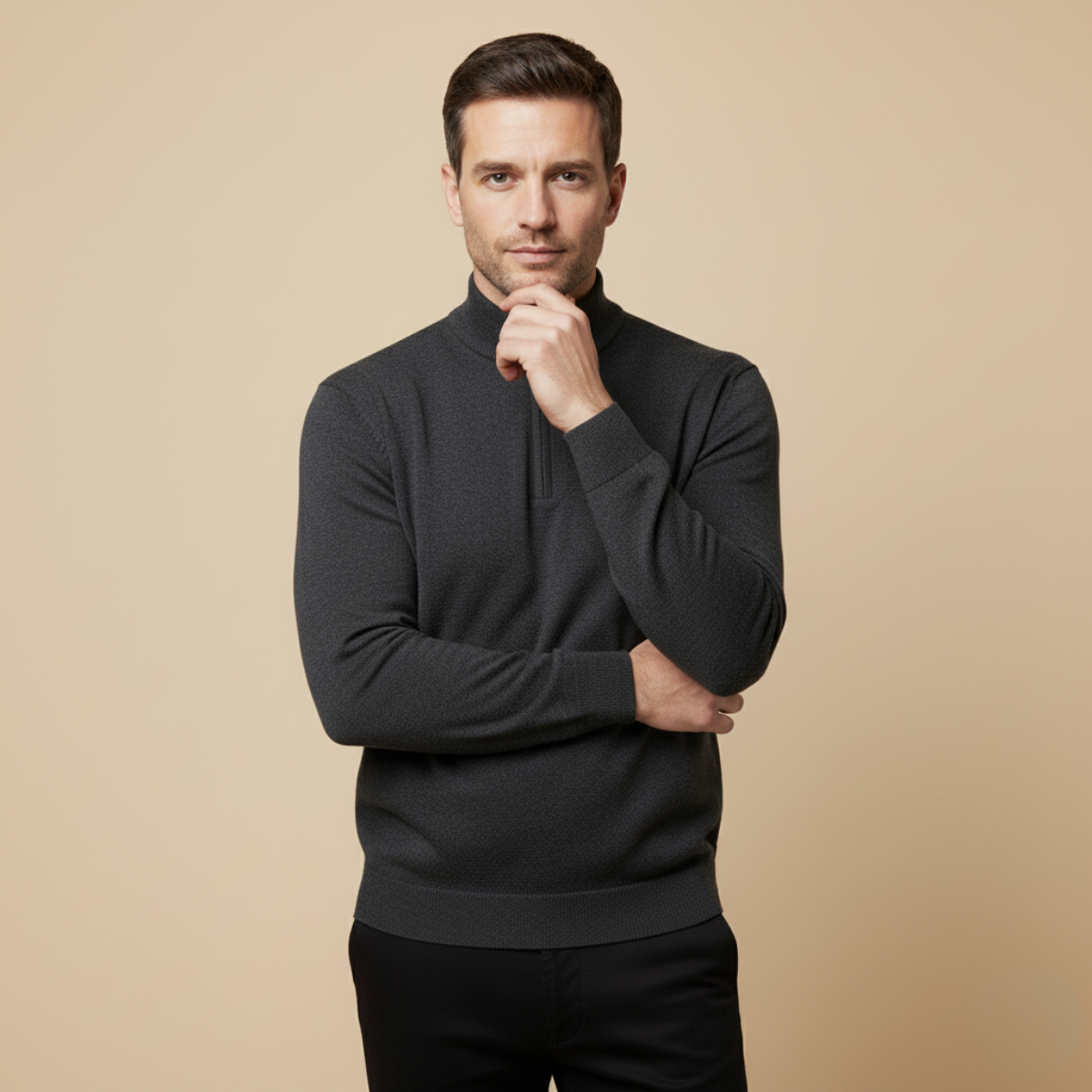 Warwick half-zip trui