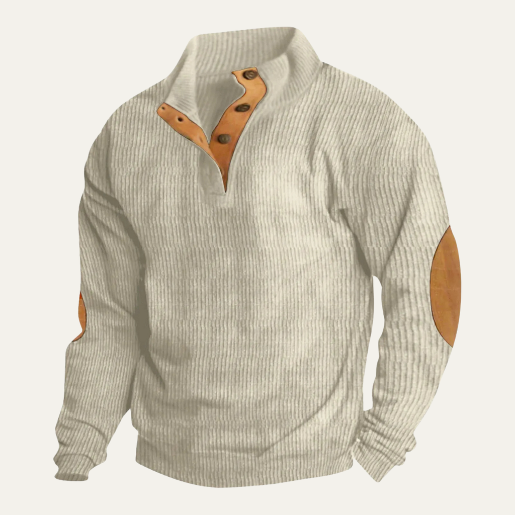 Ashwater gebreide half-zip trui