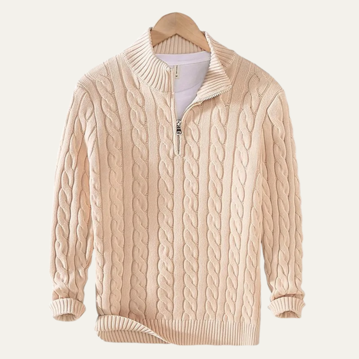 Ashmeadow katoenen half-zip trui