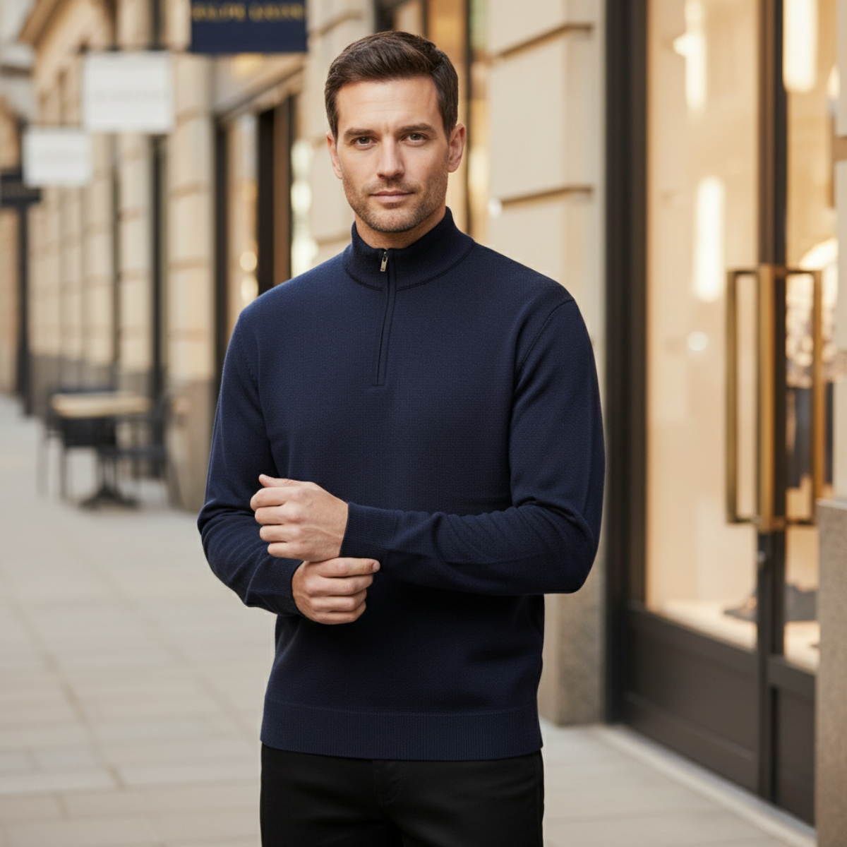 Warwick half-zip trui