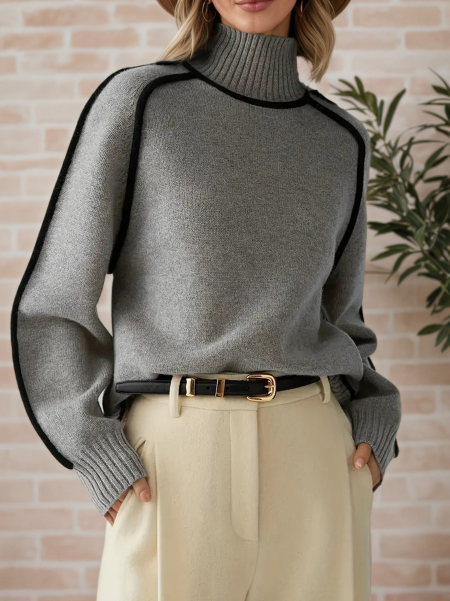 Donna | Elegante trui met opstaande kraag