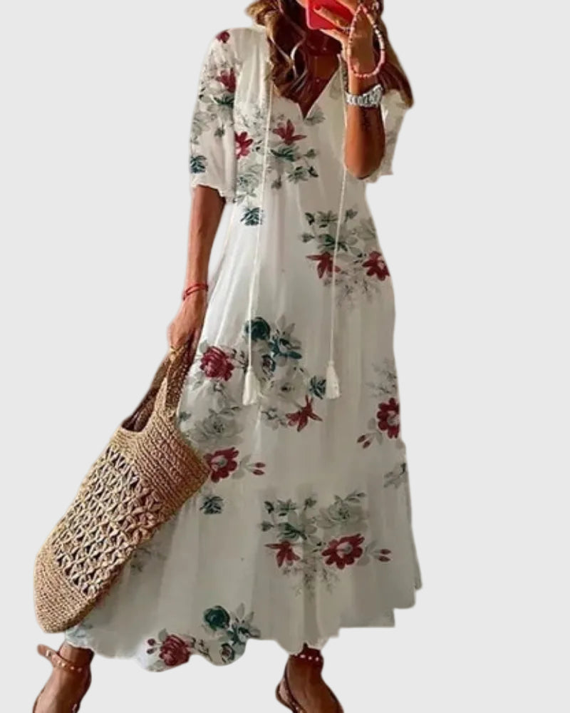 Amalia | Vintage boho maxijurk voor de zomer
