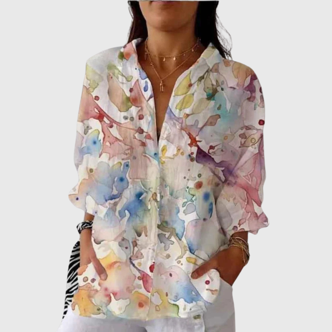 Lichte en kleurrijke printblouse