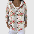 Vest comfort met capuchon van breigoed