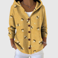 Gebreid vest met capuchon