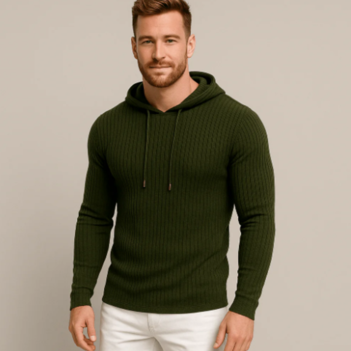 Ashland gebreide hoodie slim fit