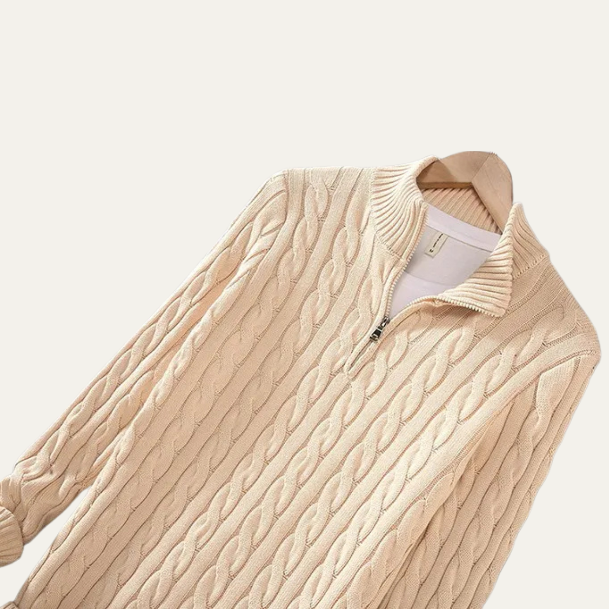 Ashmeadow katoenen half-zip trui