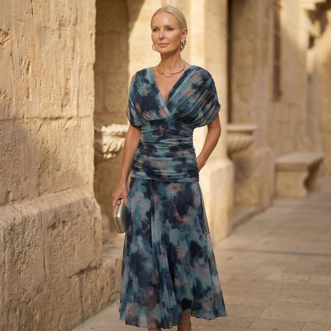 Luna | Elegante blauwe jurk