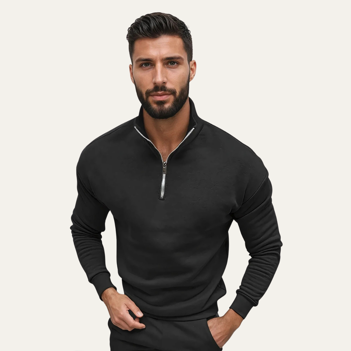 half-zip trui