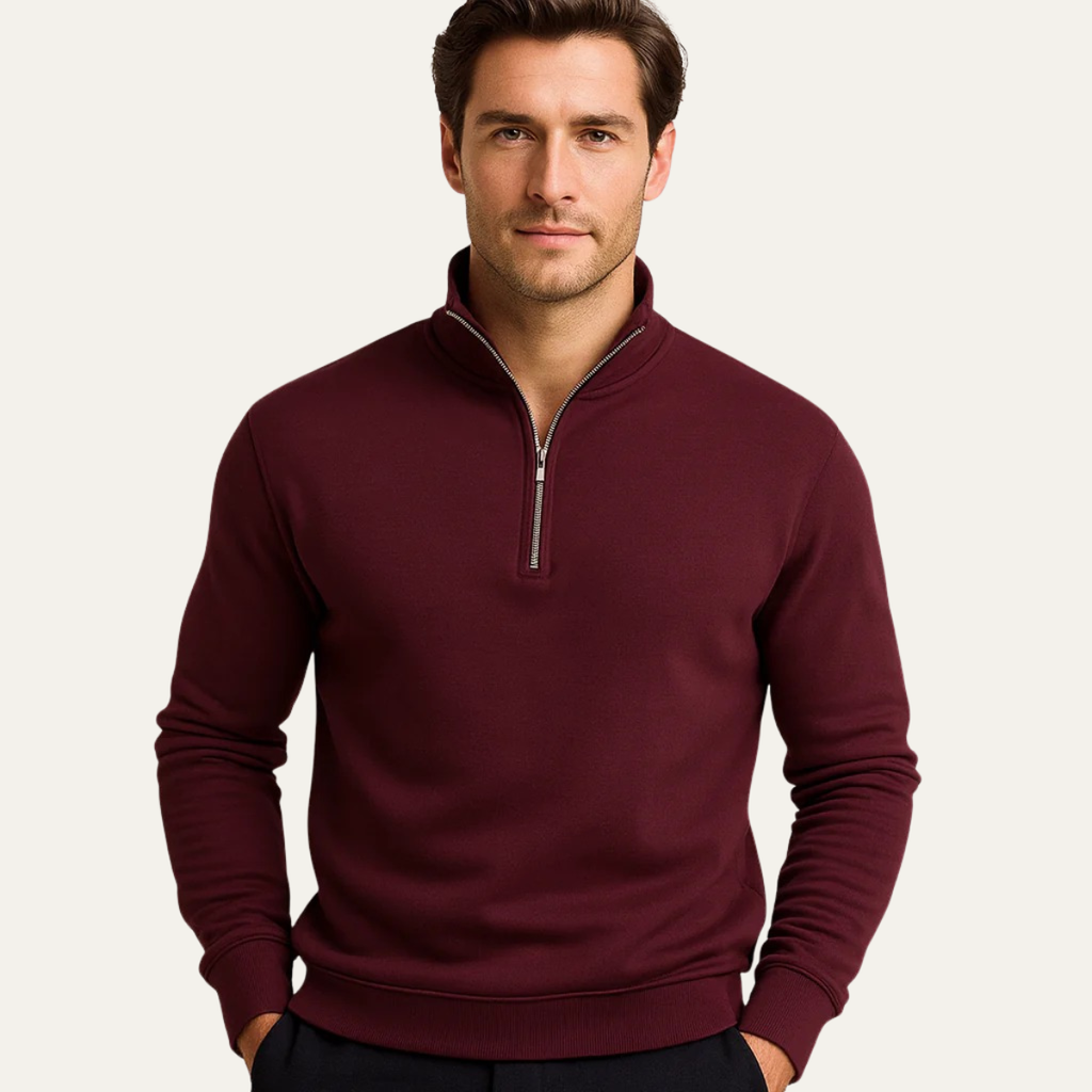 half-zip trui