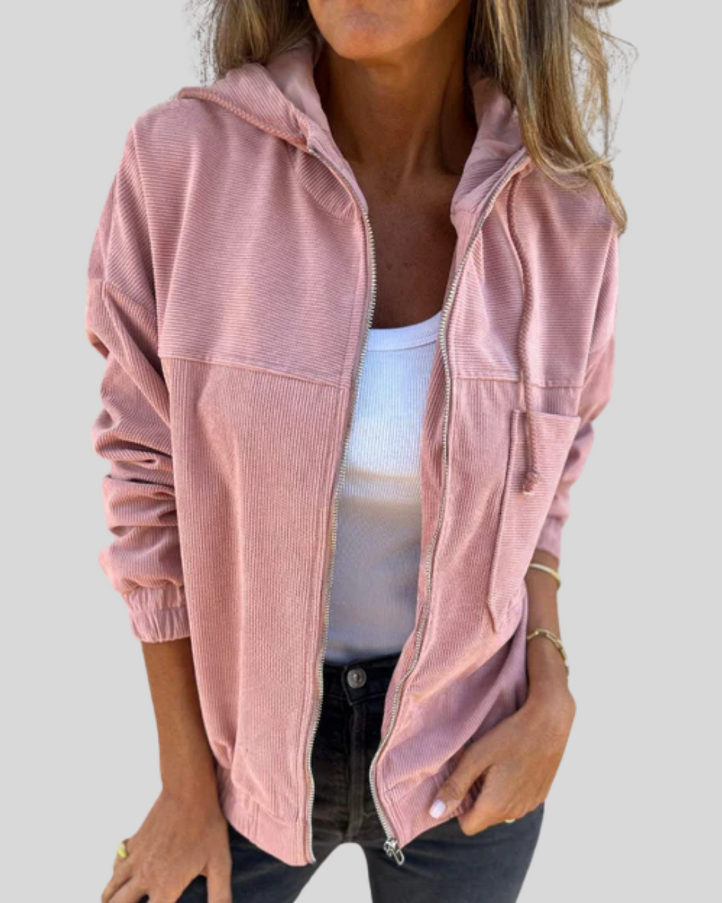 Mabel | Zacht gilet met rits