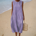 Comfortabele mouwloze zomerjurk