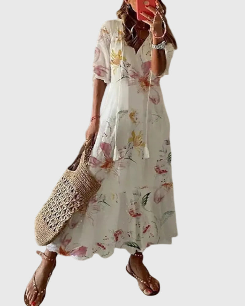 Amalia | Vintage boho maxijurk voor de zomer