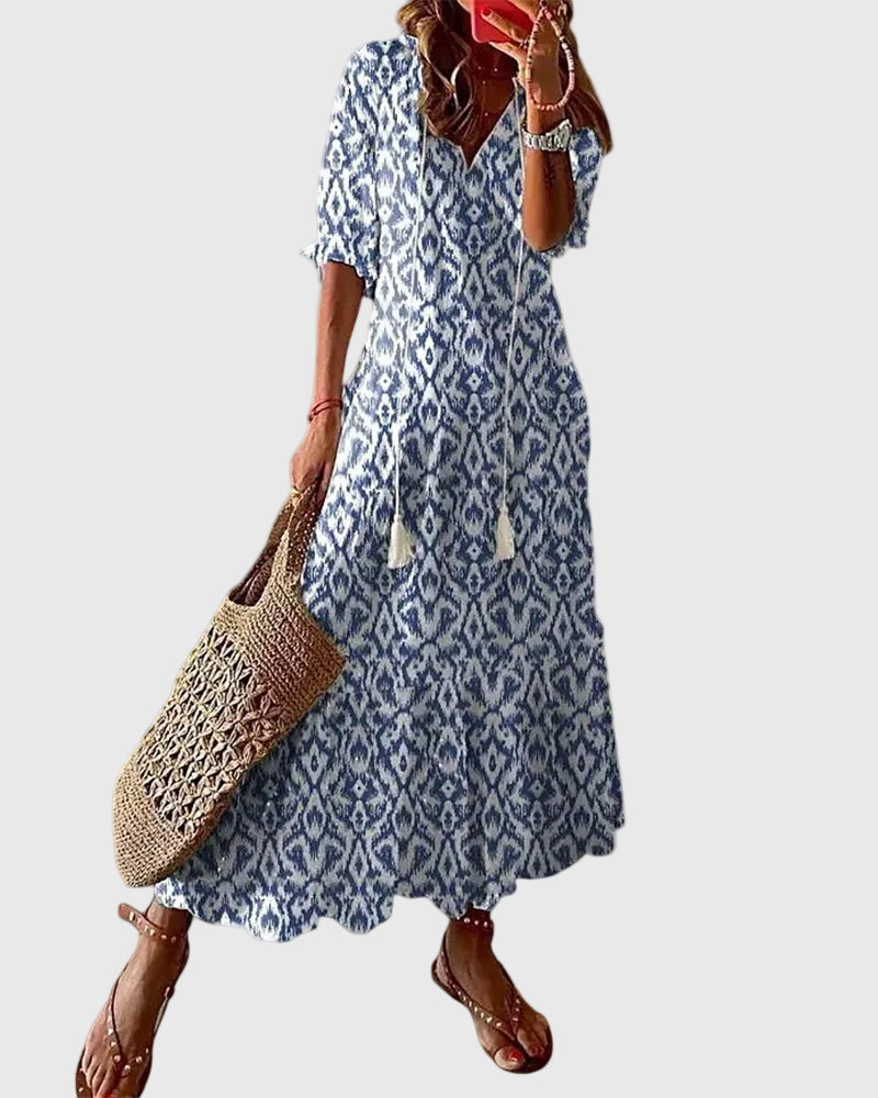 Amalia | Vintage boho maxijurk voor de zomer