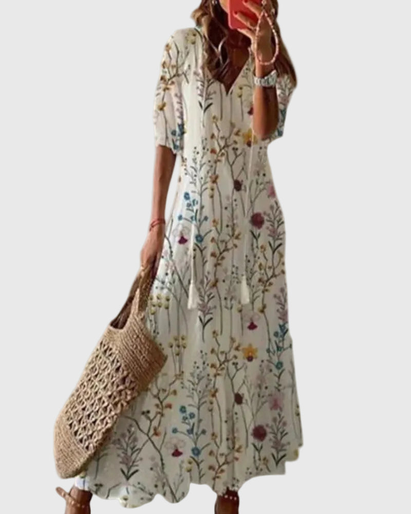 Amalia | Vintage boho maxijurk voor de zomer