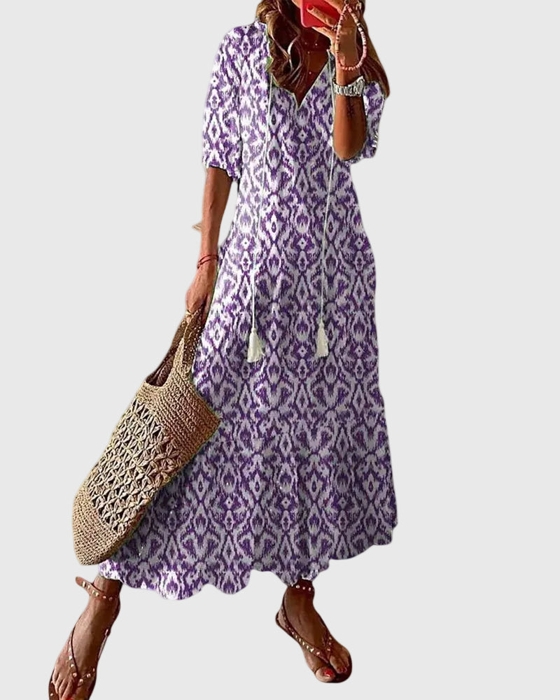 Amalia | Vintage boho maxijurk voor de zomer