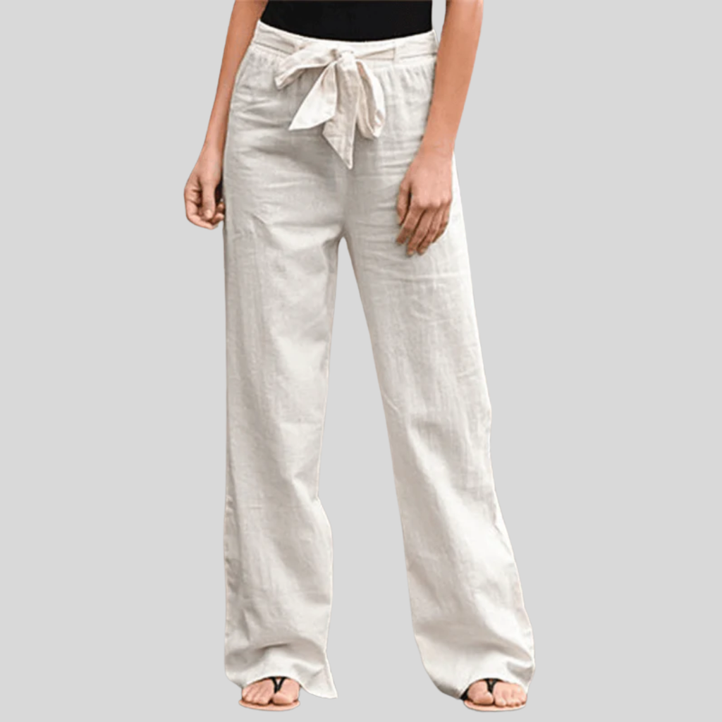 Joleen - Dames casual broek met koord en elastische tailleband