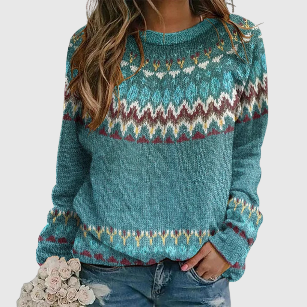 Regina | Trui met retro-Wellenmuster