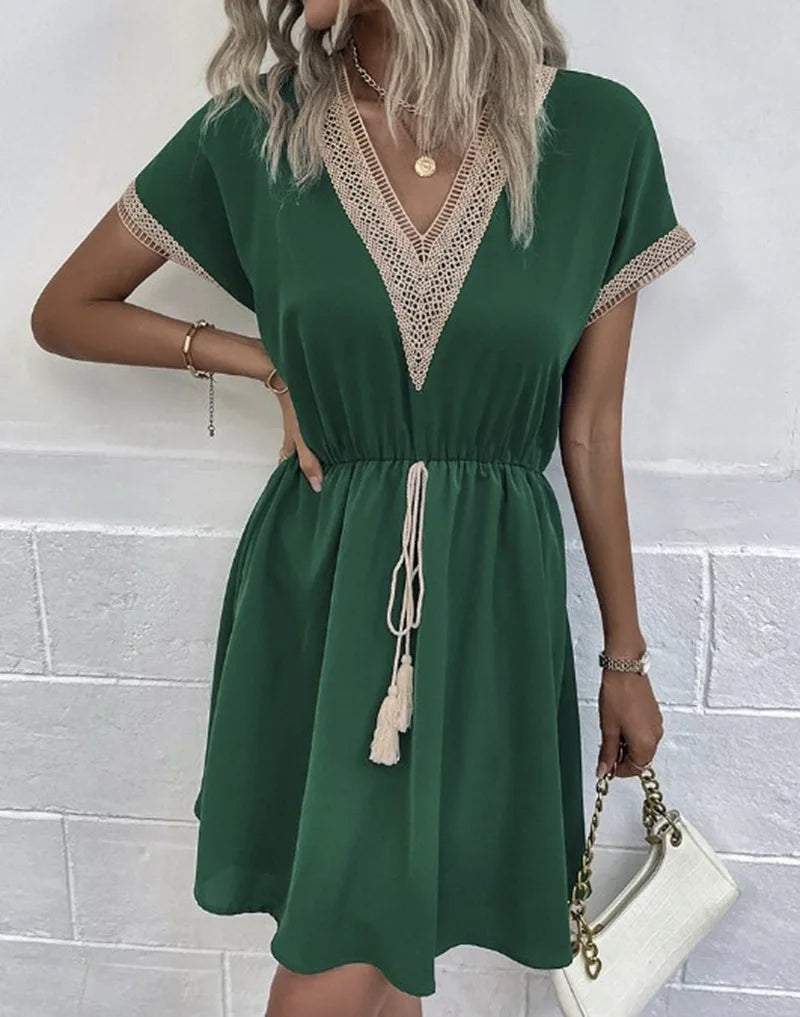 Sabrina - Elegante boho jurk