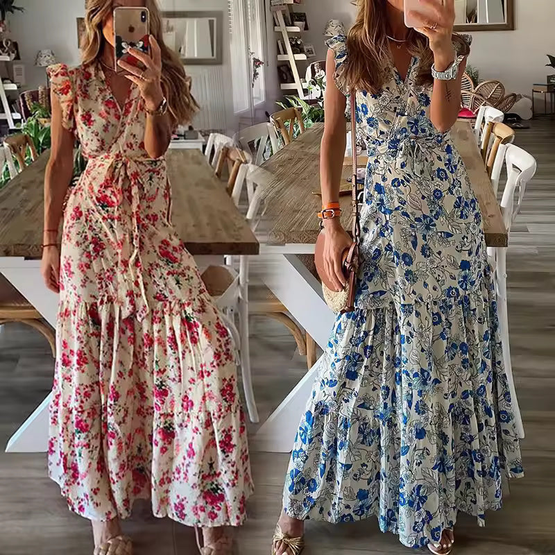 Shera - Maxi jurk met bloemendessin