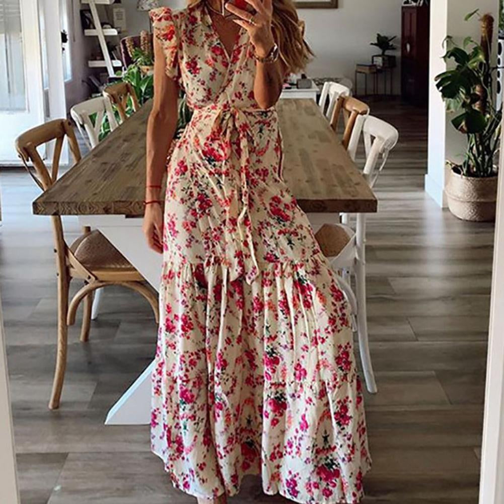 Shera - Maxi jurk met bloemendessin