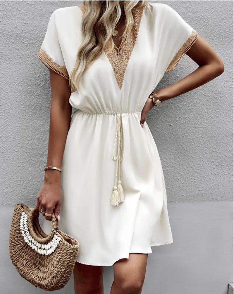 Sabrina - Elegante boho jurk
