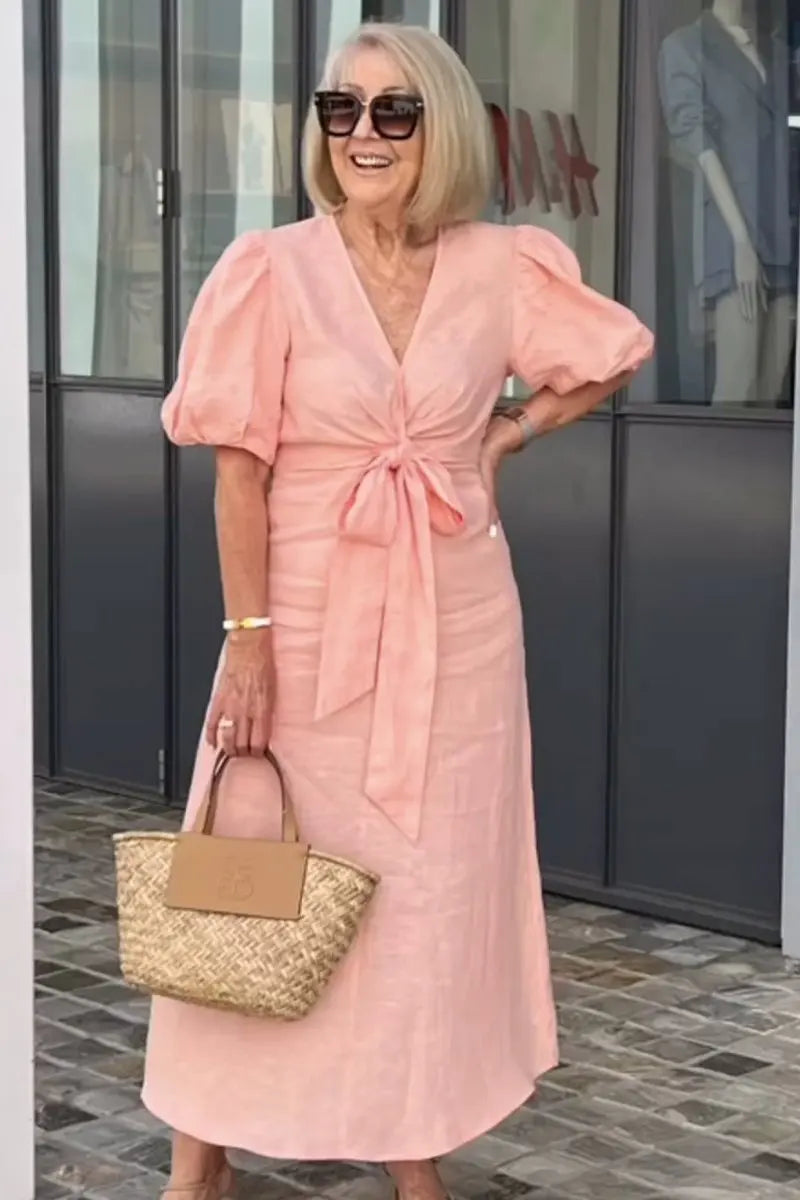 LYNORA | ELEGANTE MIDIJURK MET V-HALS