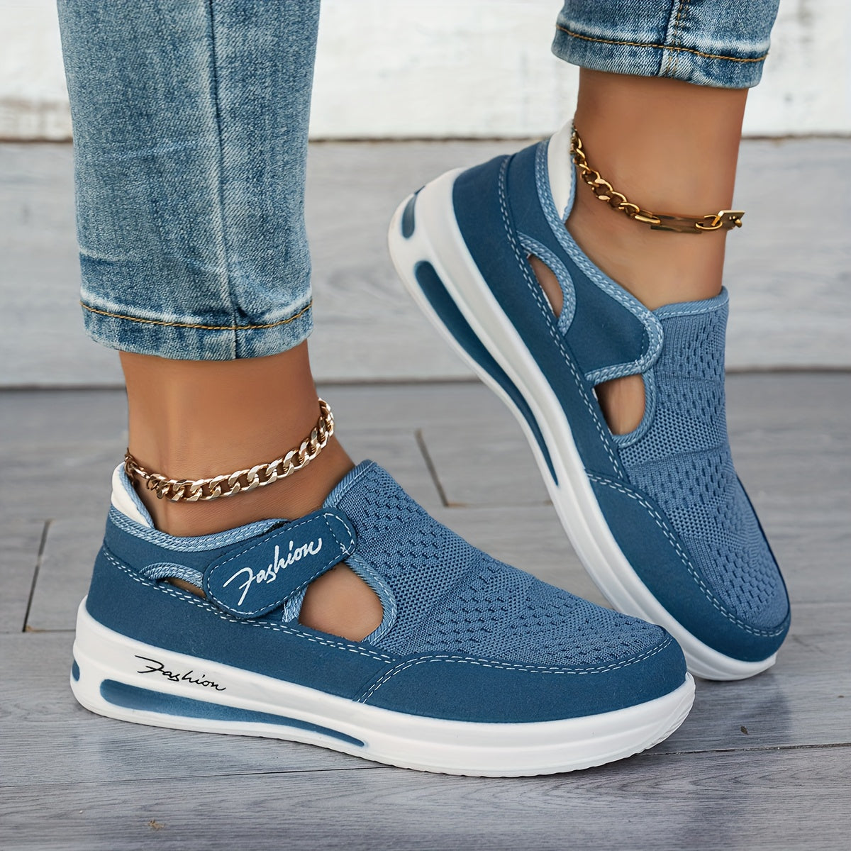 Ademende instap-On-sneaker met stevige pasvorm