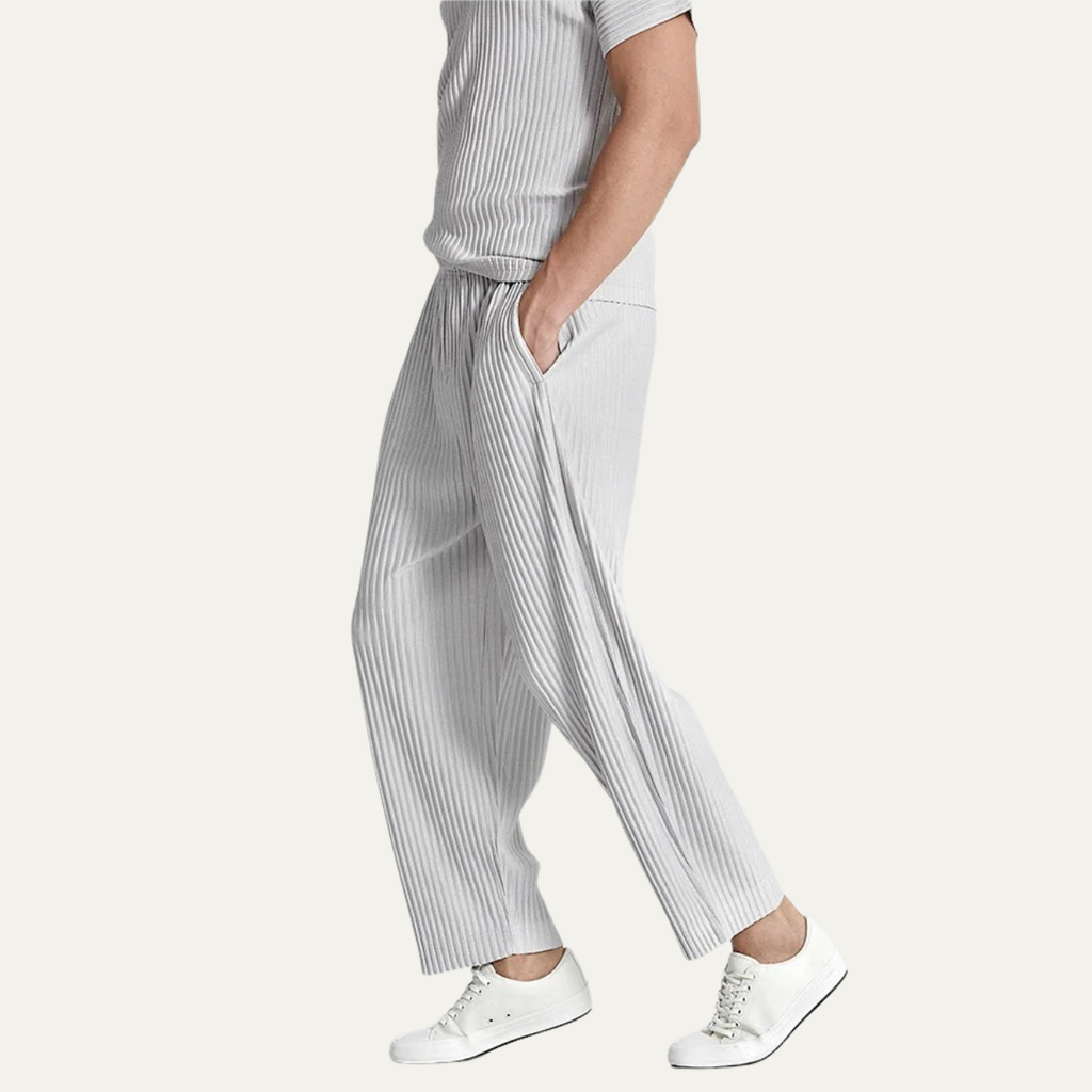 Aldercrest zijden broek straight leg