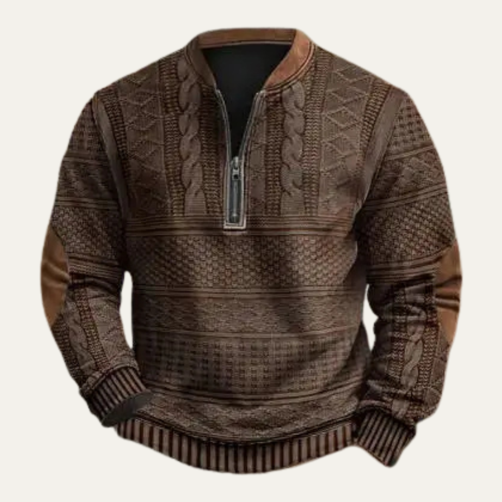 Alderford gebreide half-zip trui