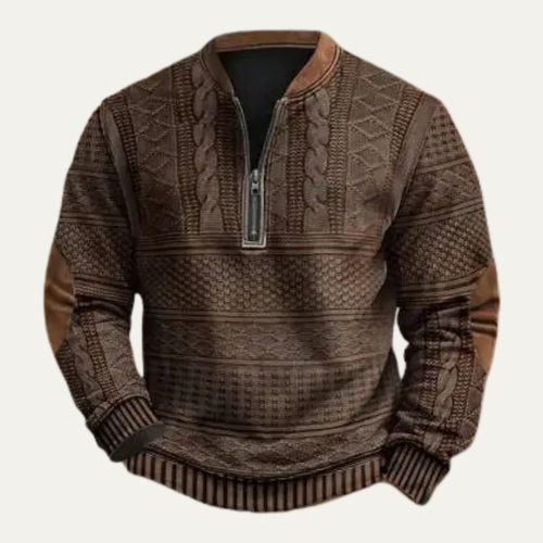 Alderford gebreide half-zip trui