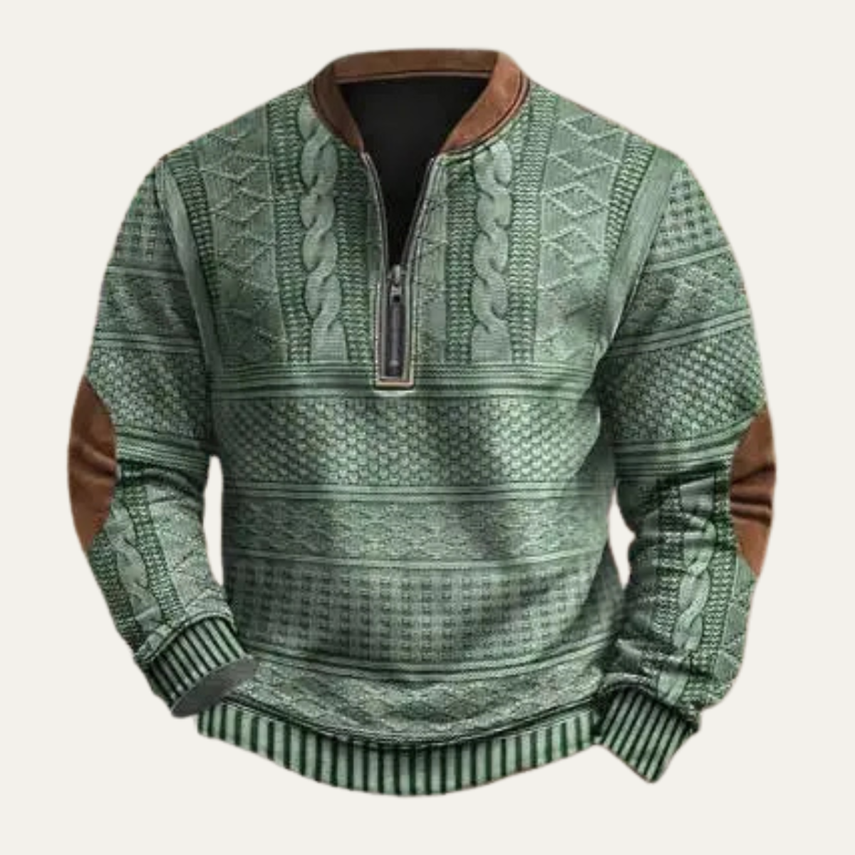 Alderford gebreide half-zip trui