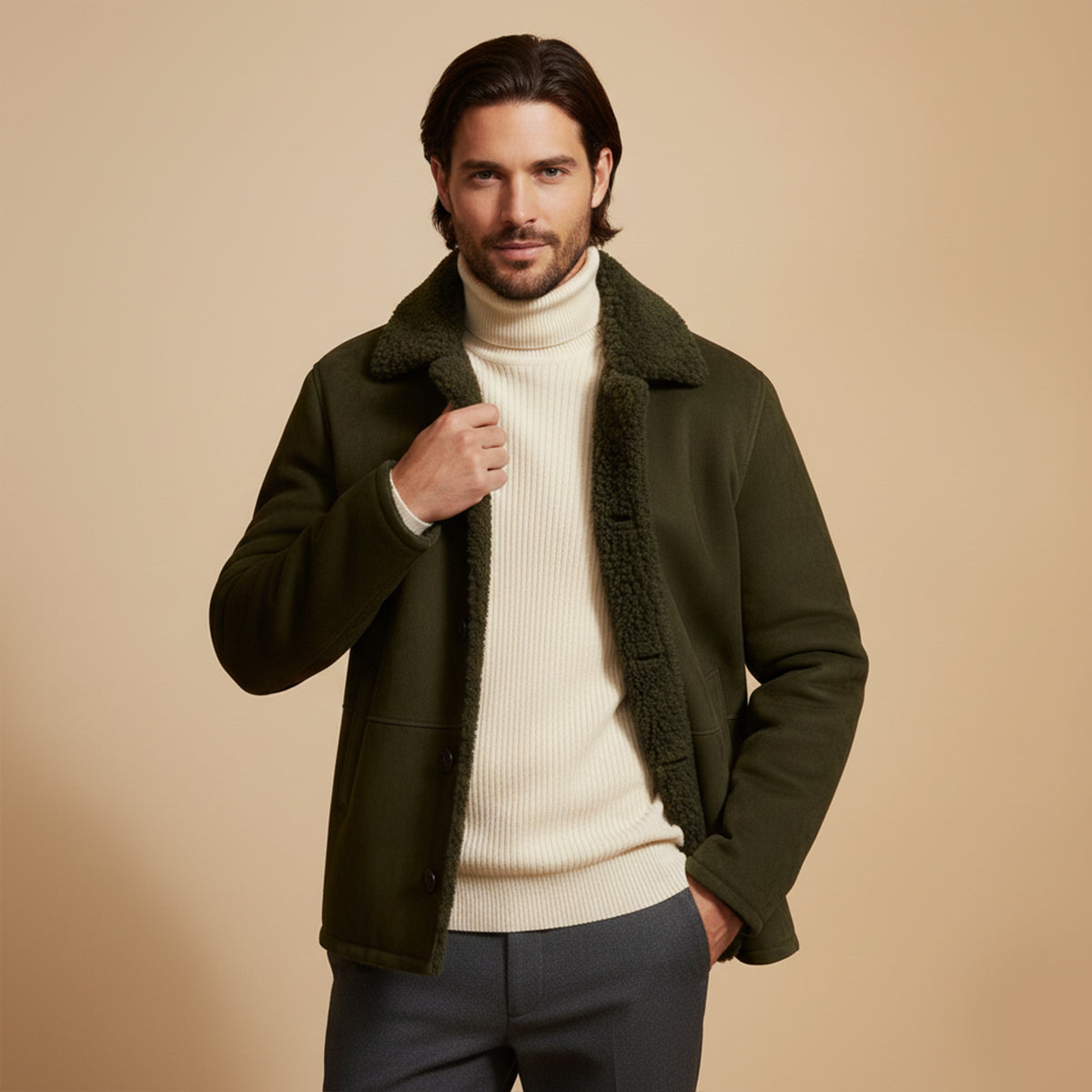 Ashen Shearling jas