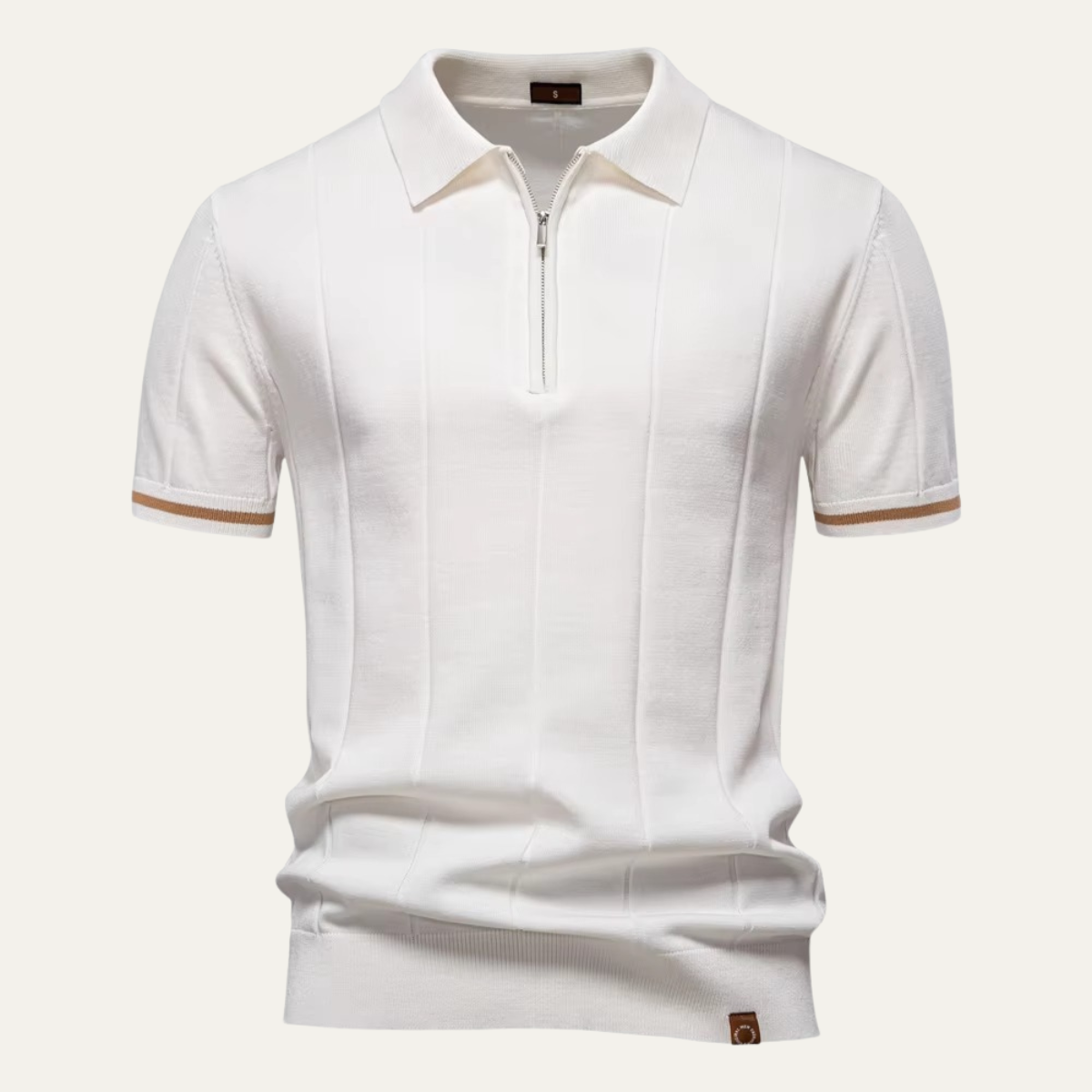Ashton gebreid poloshirt