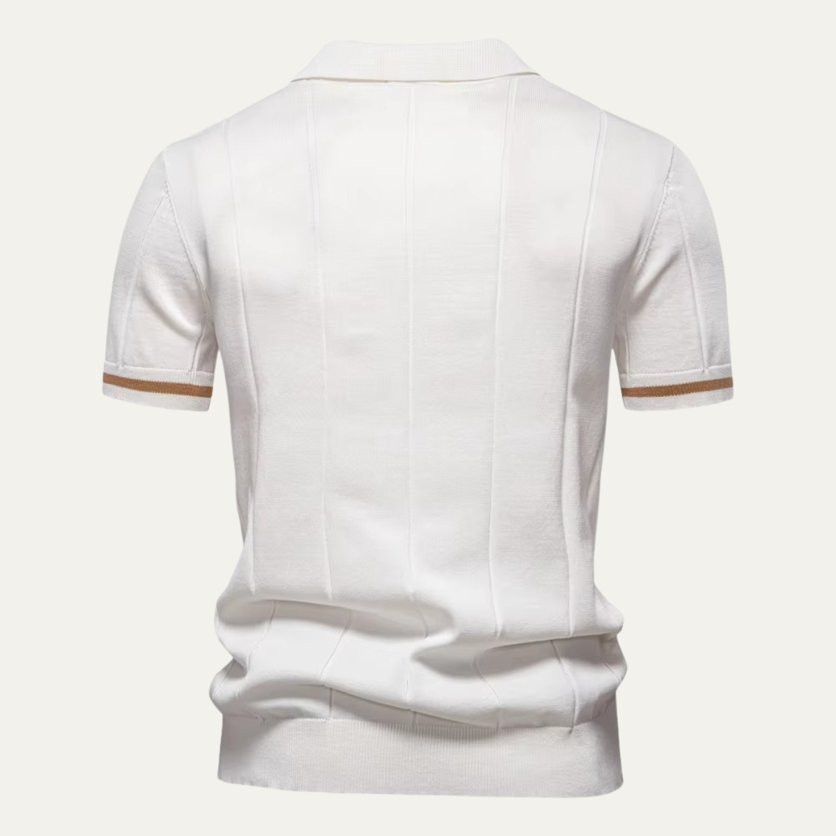 Ashton gebreid poloshirt