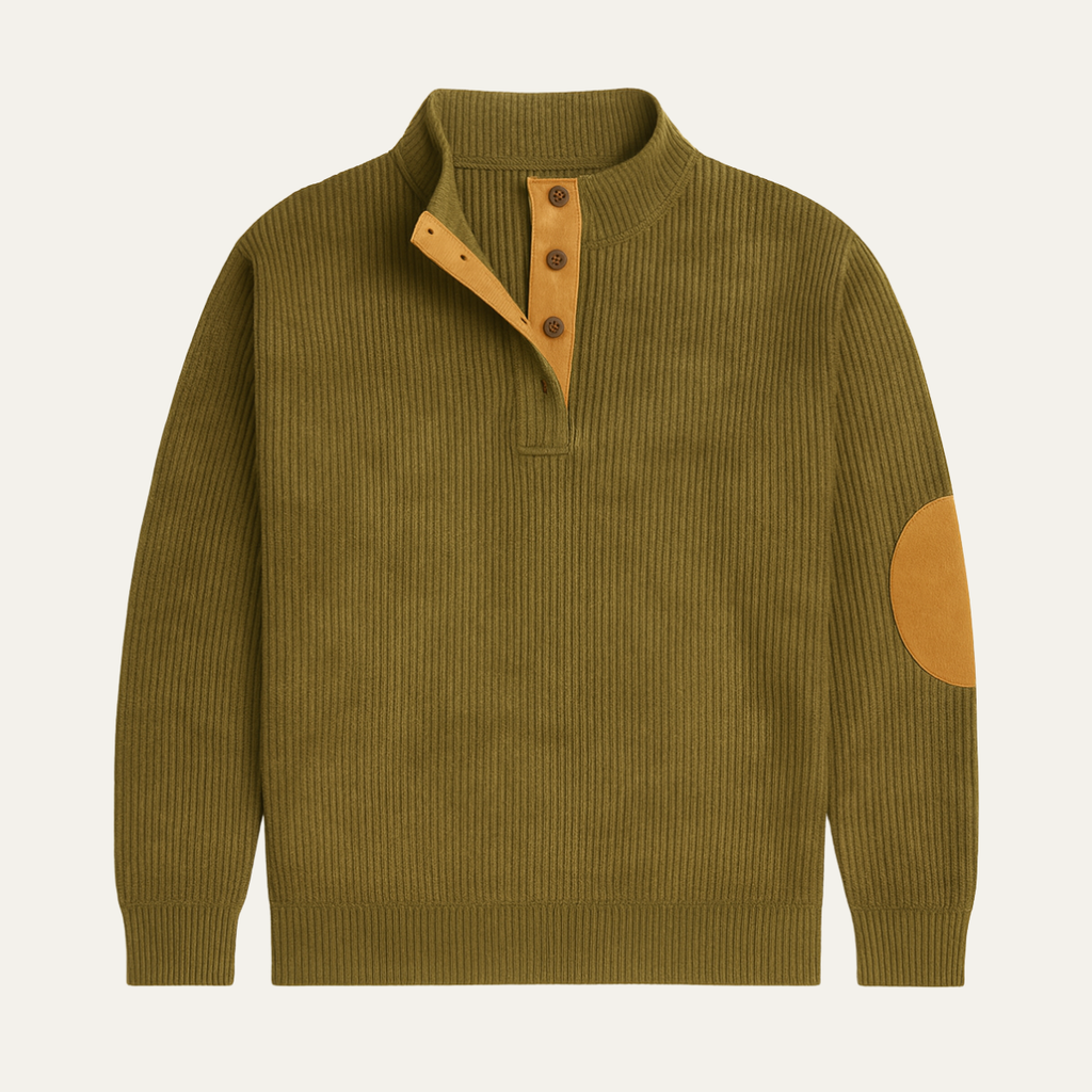 Ashwater gebreide half-zip trui