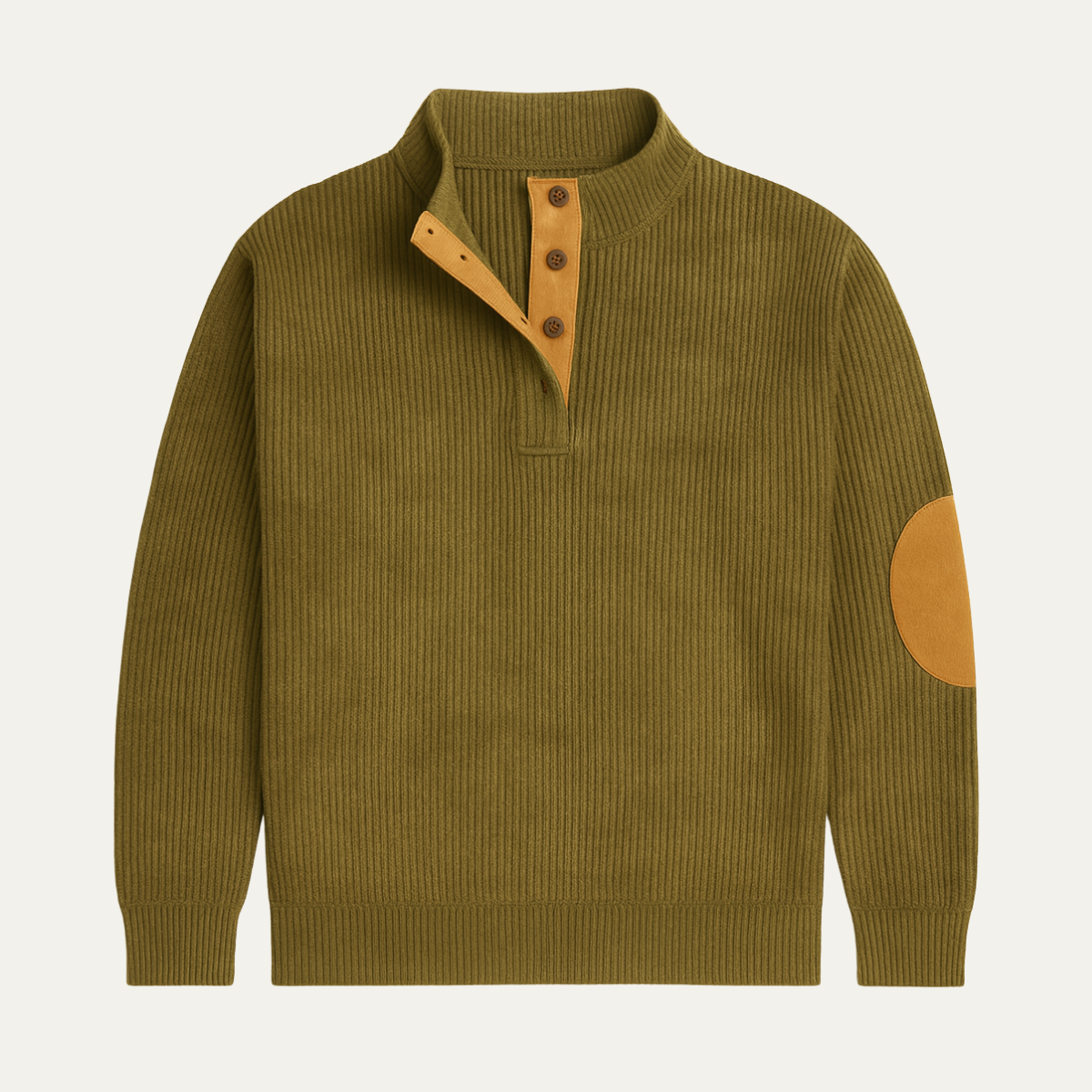 Ashwater gebreide half-zip trui