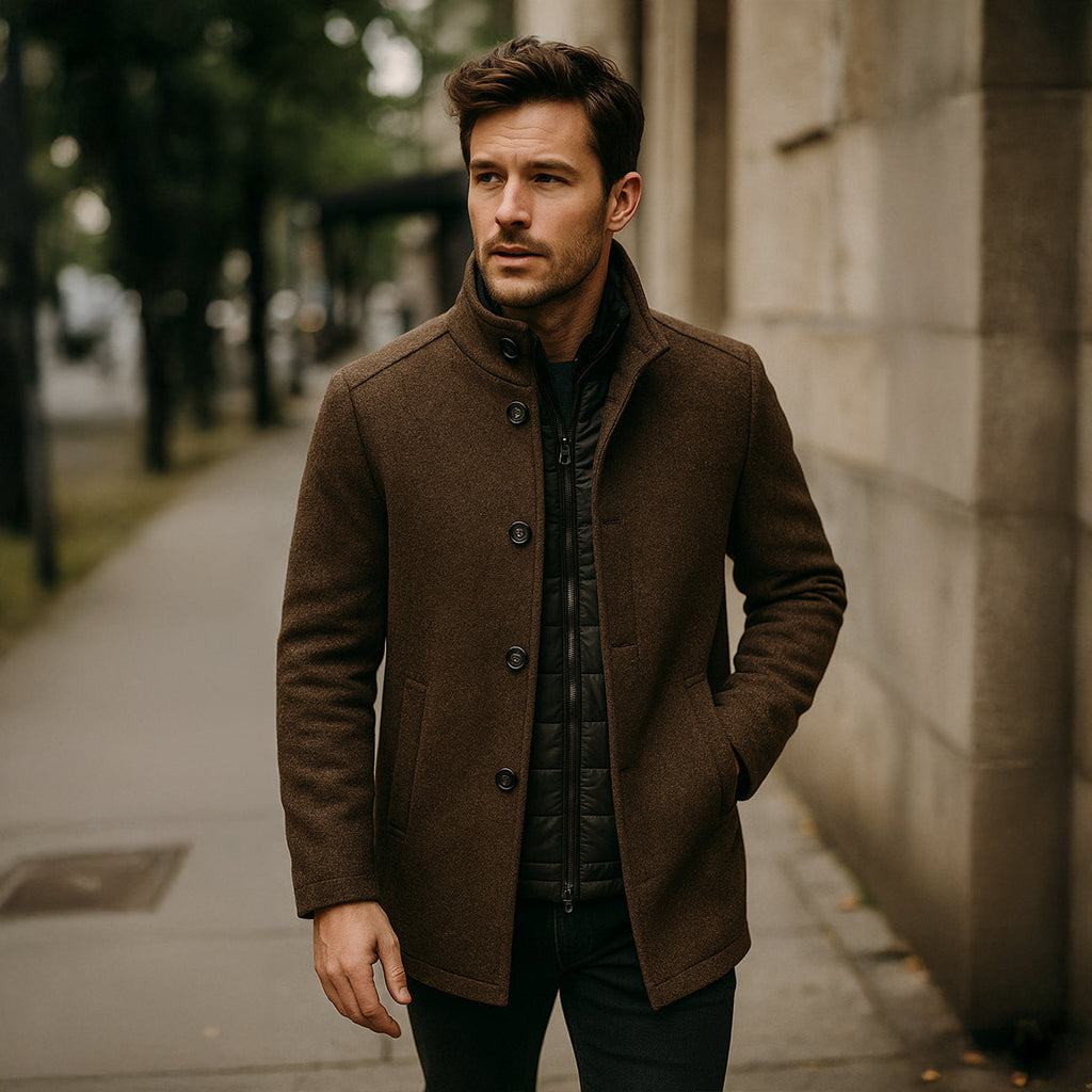 Broadway wollen trenchcoat