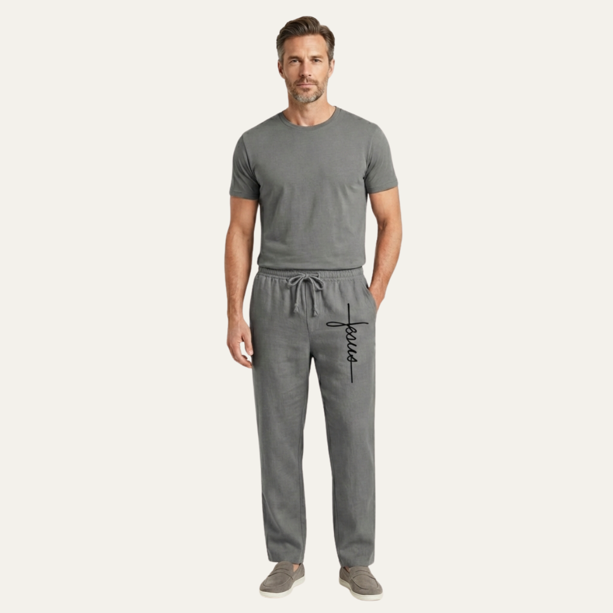 Cedarbrook linnen broek relaxed fit