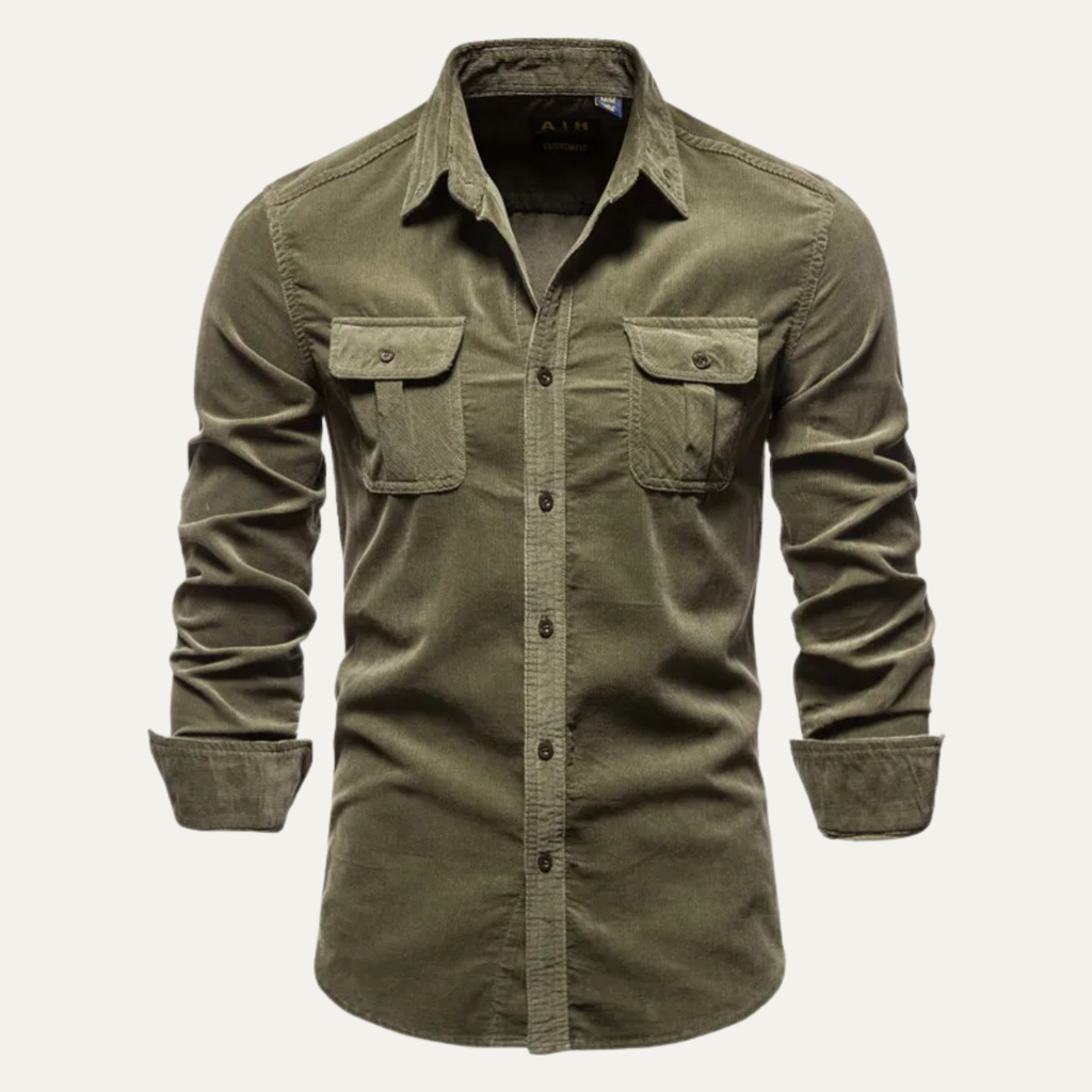 Crestbrook corduroy overhemd slim fit