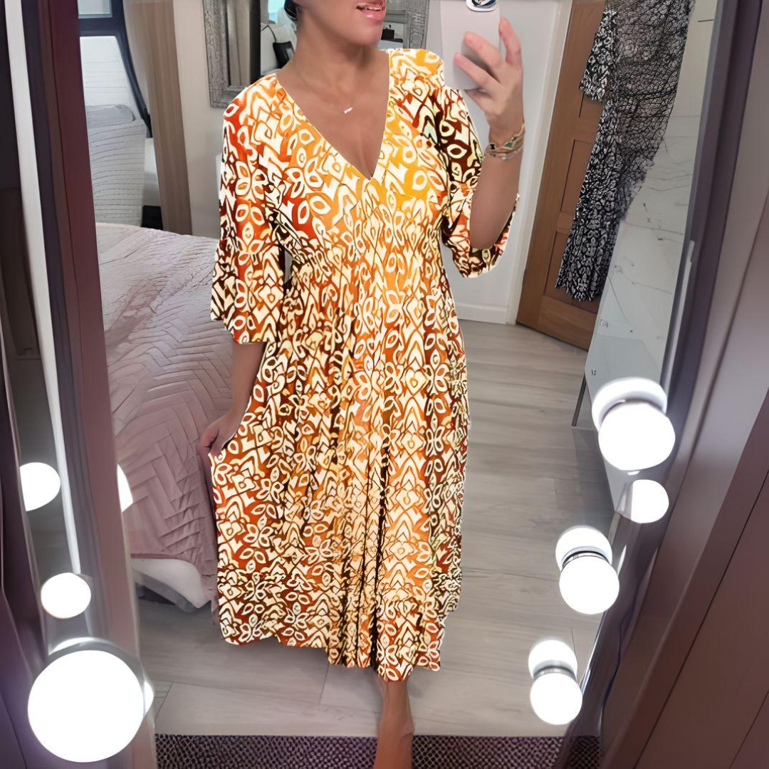 Lillia - Bedrukte boho jurk