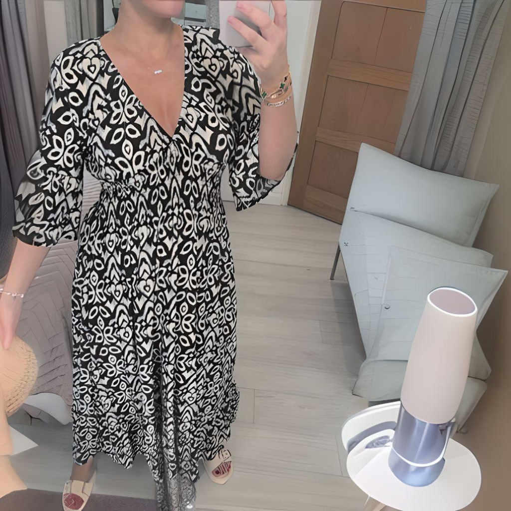 Lillia - Bedrukte boho jurk