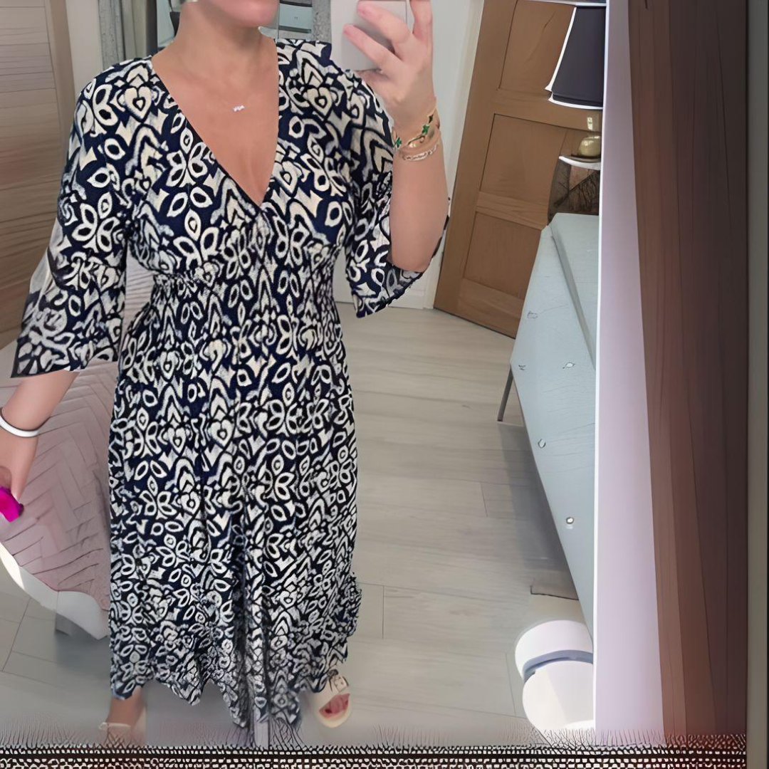 Lillia - Bedrukte boho jurk