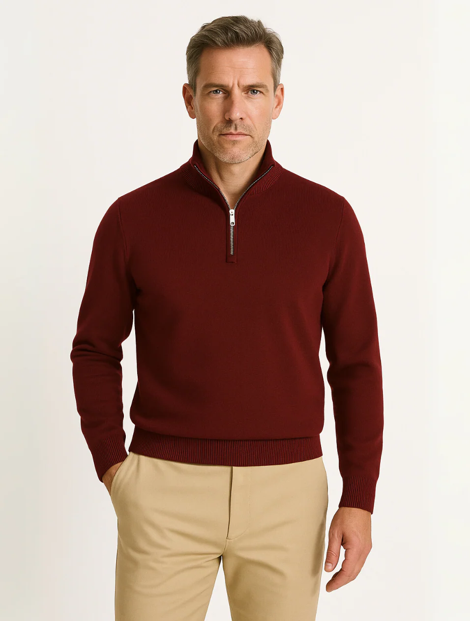 Old Money half-zip trui