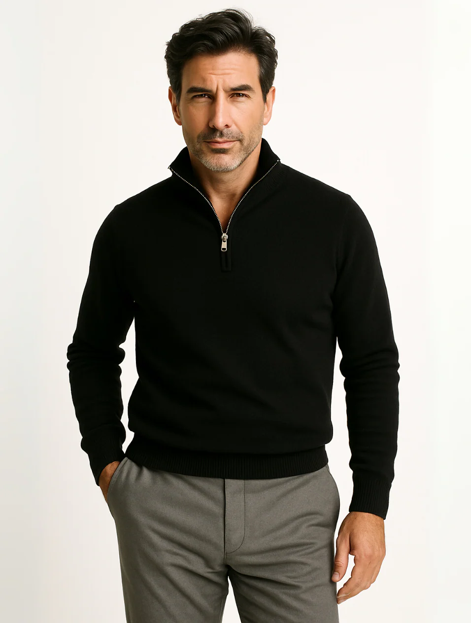 Old Money half-zip trui