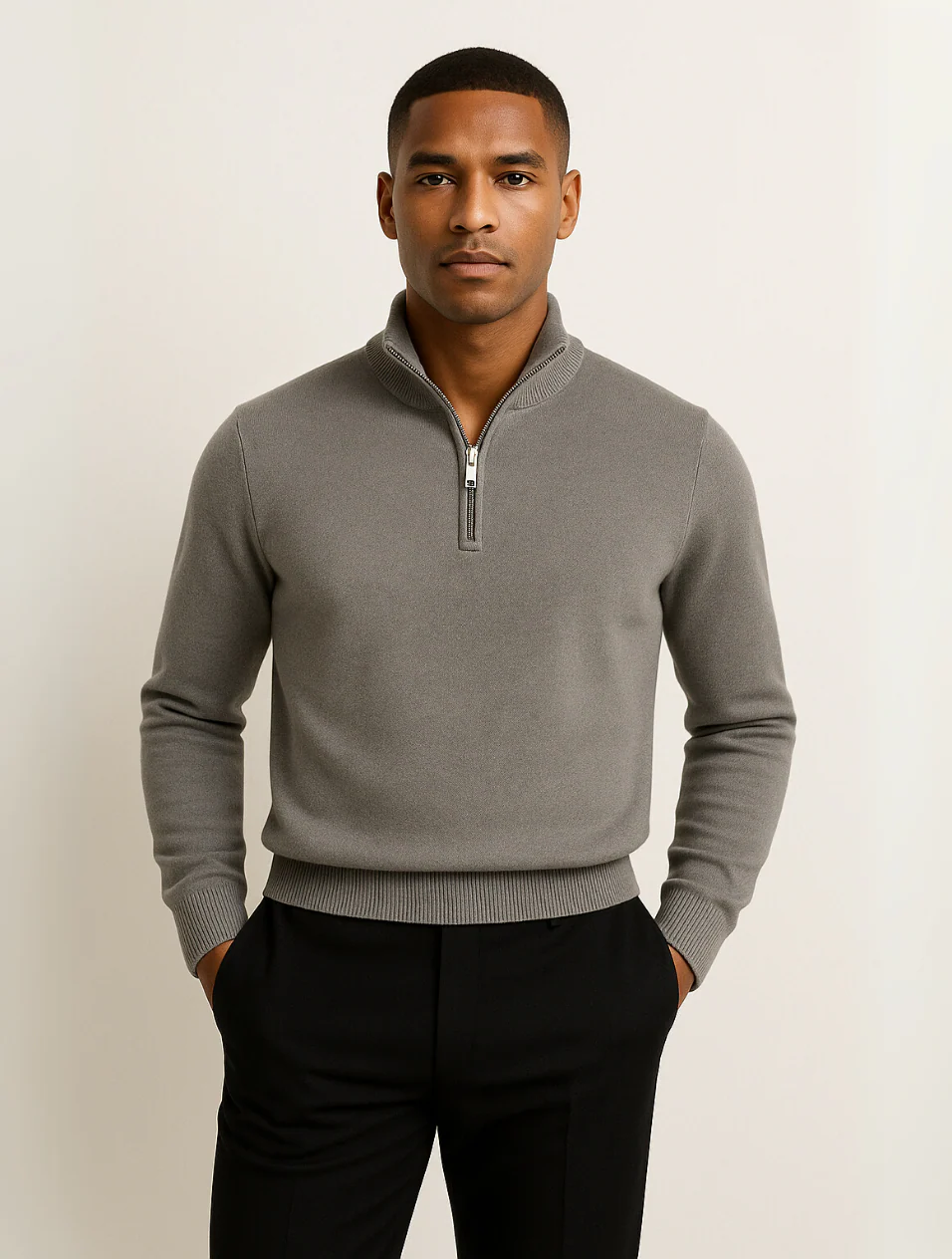 Old Money half-zip trui