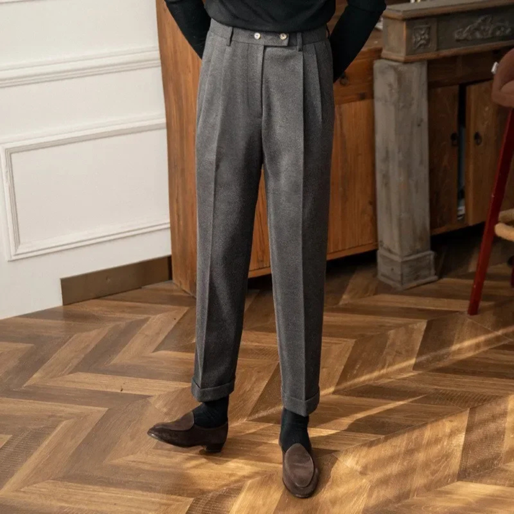 Lakeshore wollen pantalon slim fit