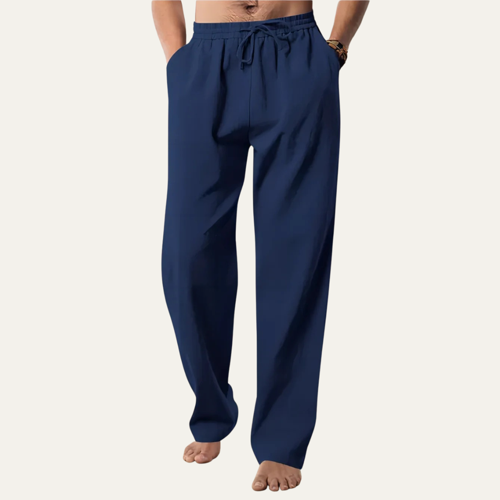Larkspur katoenen broek straight leg