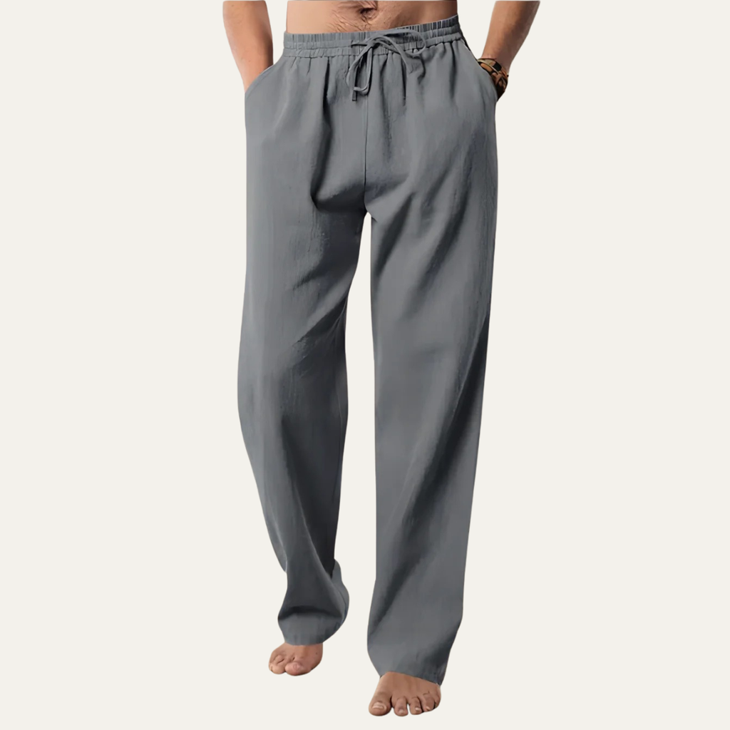 Larkspur katoenen broek straight leg